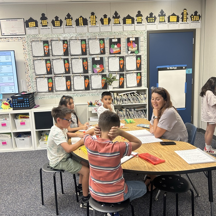 teacher and small group reading