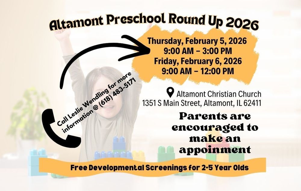 2026 Preschool Round Up Info