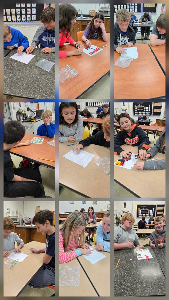 Junior high students separating substances today in class.