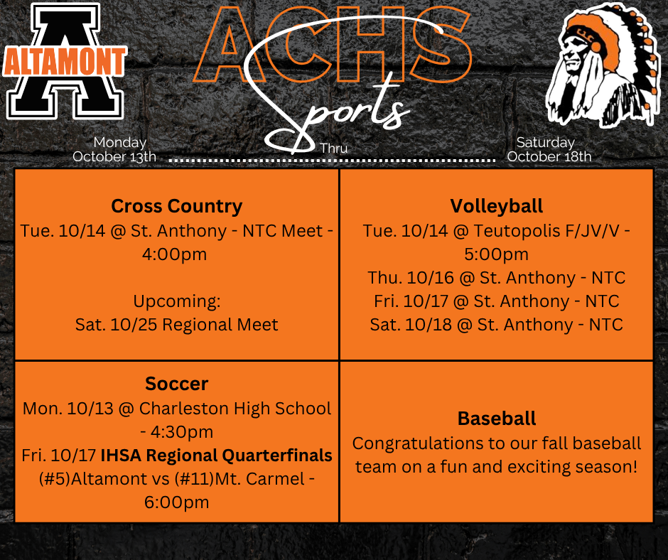 ACHS Sports 10-13-10/18