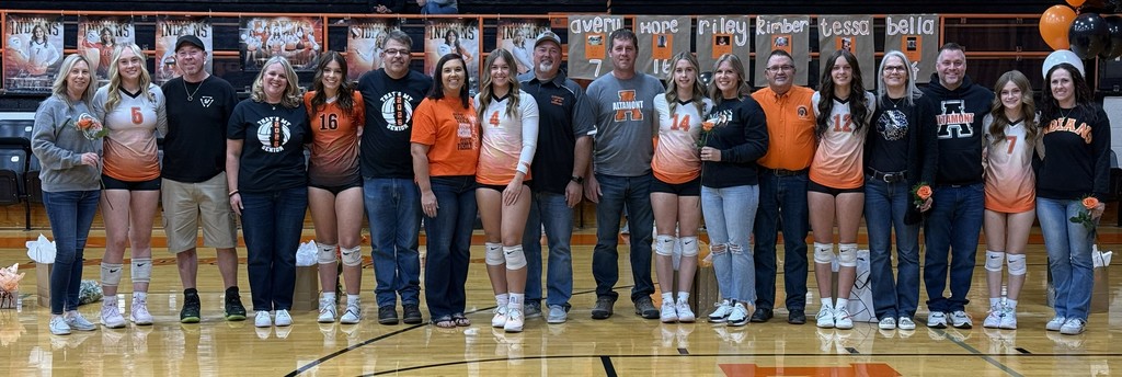 Senior members and their families.