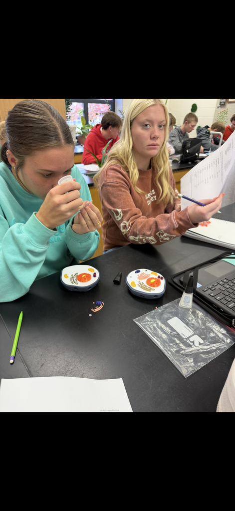 Tessa and Emma working hard