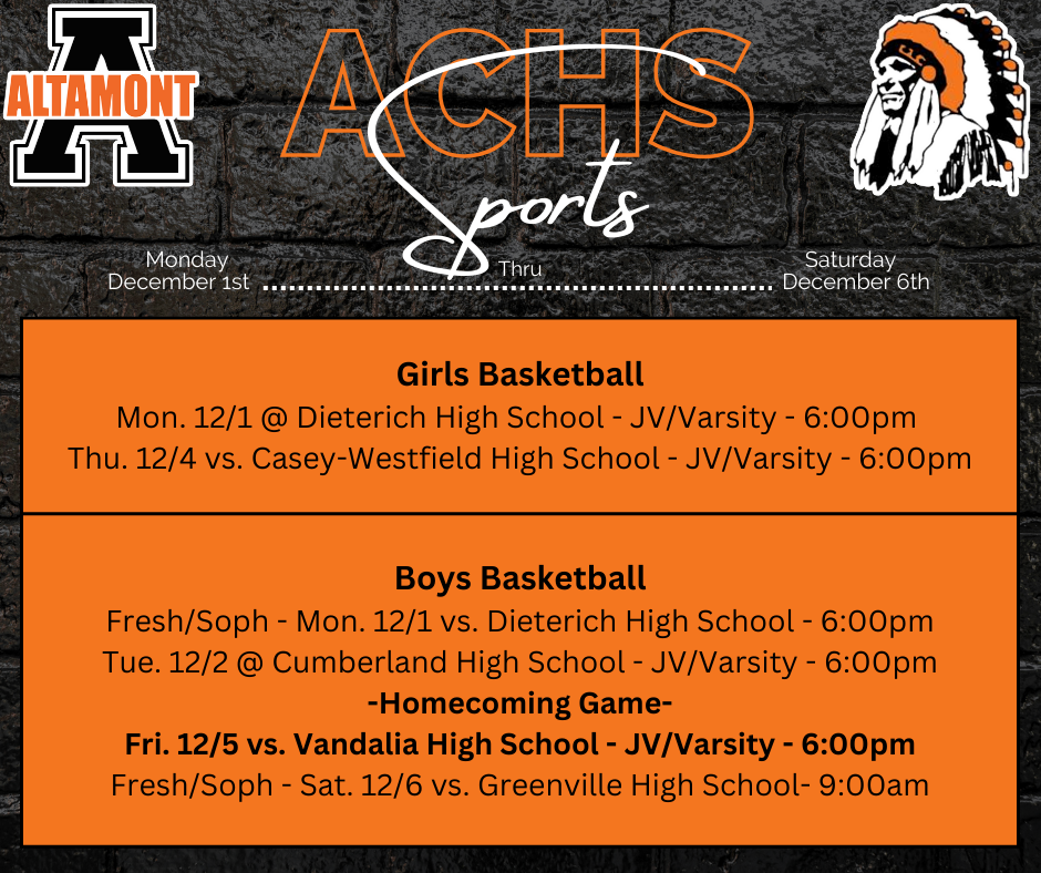 ACHS Sports 12/1-12/6