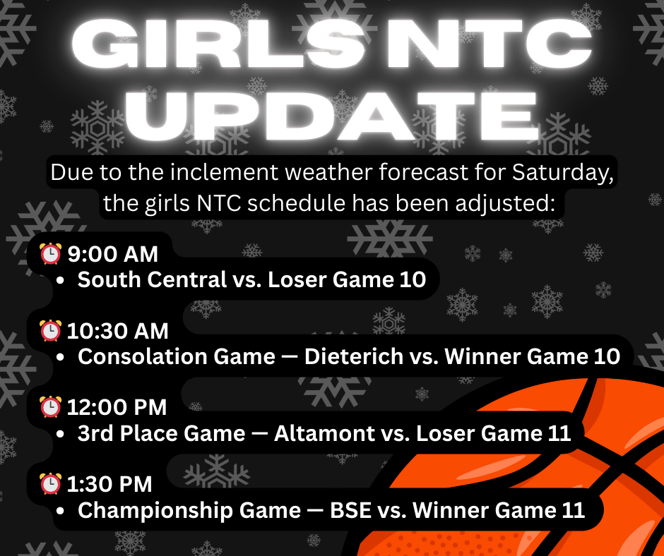 Girls NTC Schedule - Saturday