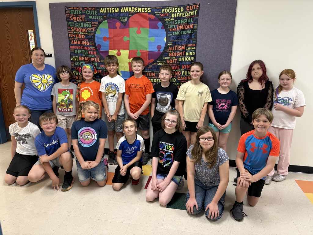 Thank you for supporting Autism Awareness.  Pictures of students 