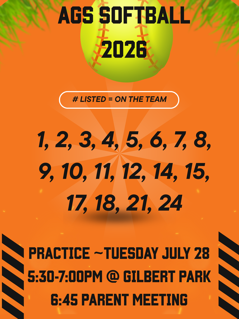 AGS 2026 Softball Team