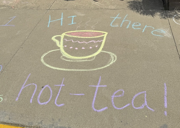 Sidewalk chalk food puns