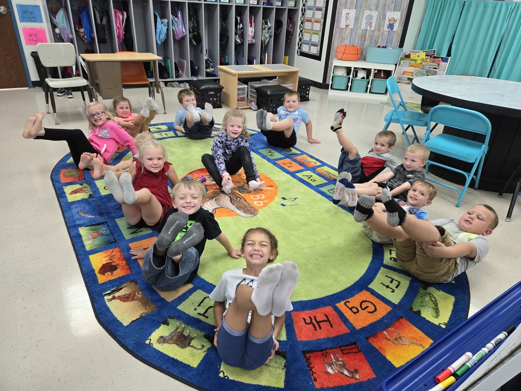 Mrs. Miller's class finished off a busy week of learning and playing by taking their shoes off while in the classroom!