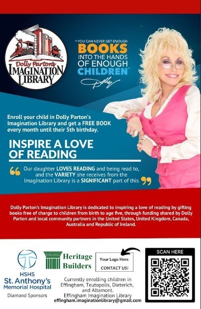 Details to sign up for Imagination Library.