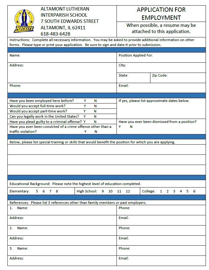 Side one of application