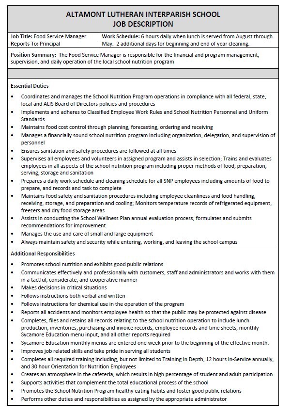 Side one Job Description