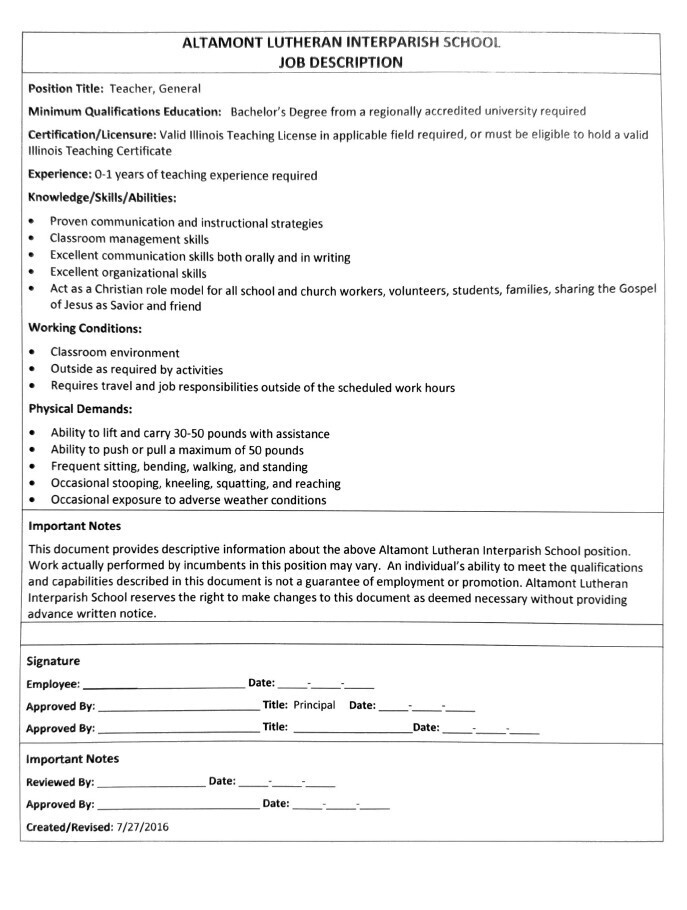 General Teacher Page 2
