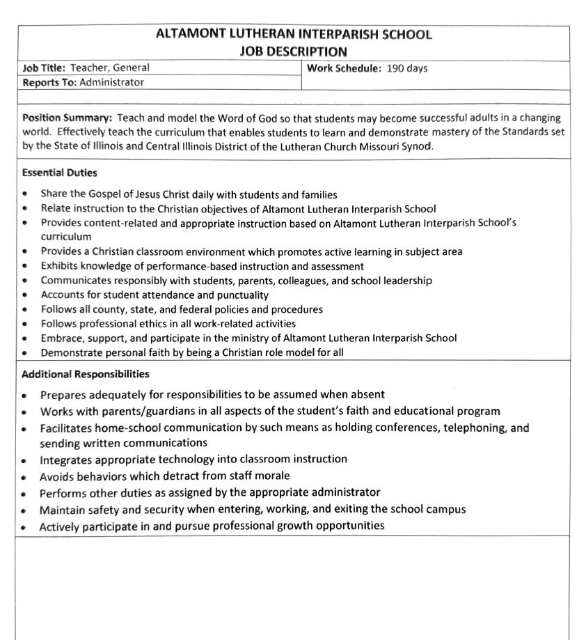 General Teacher Page 1