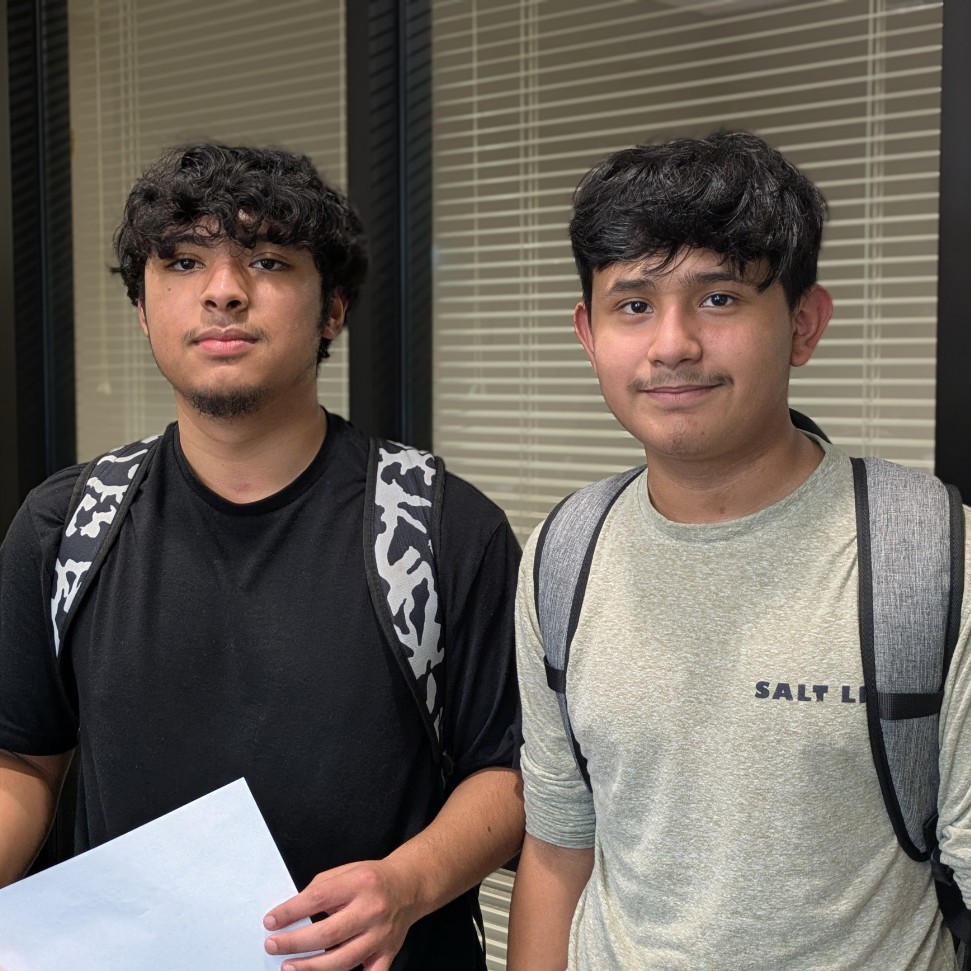 two high school students