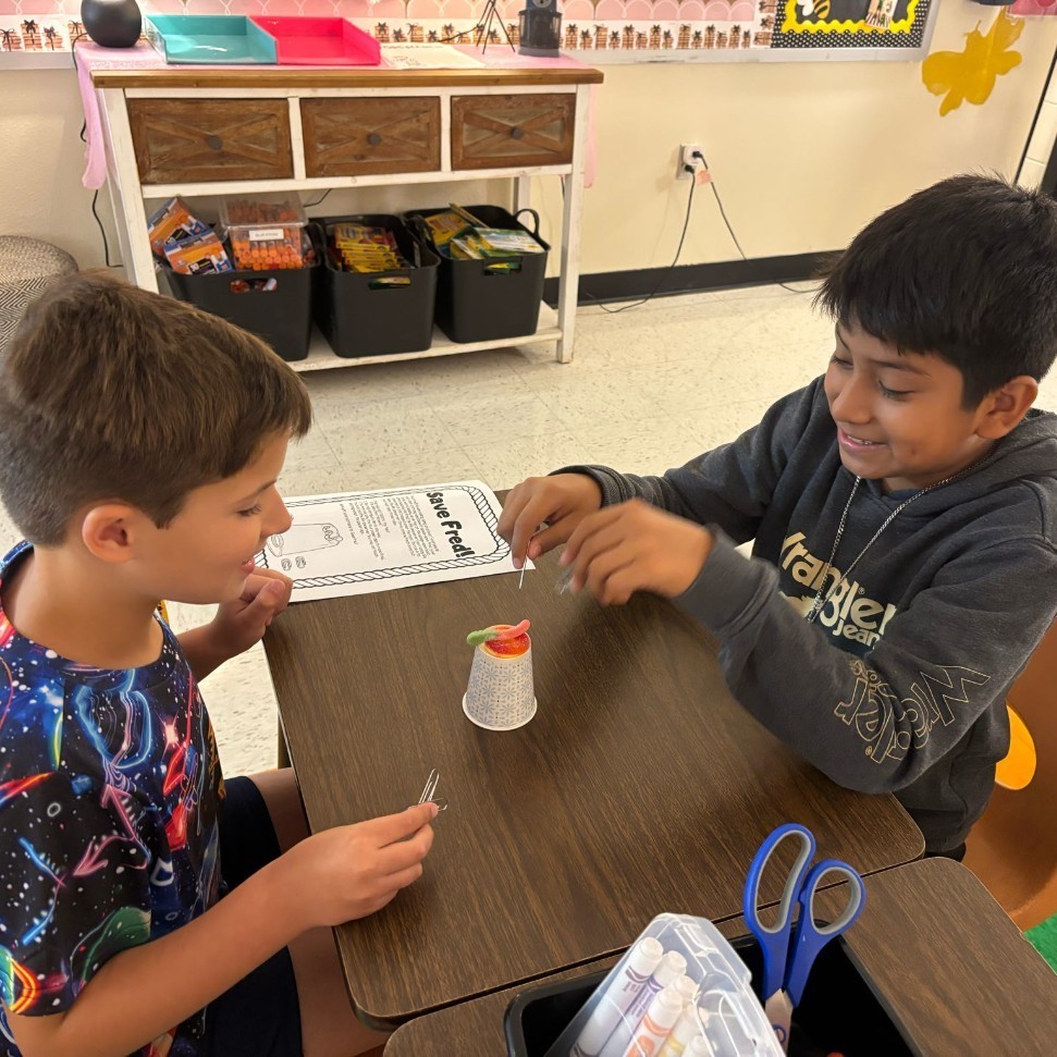 two boys playing a game