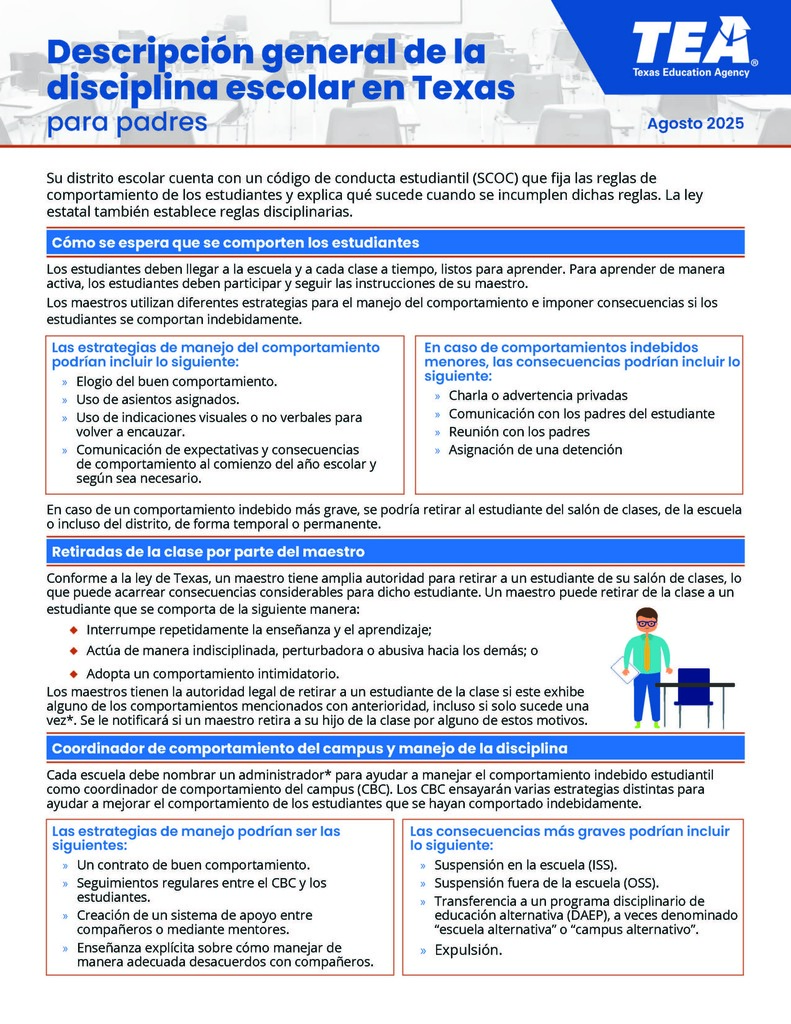 School Discipline in Texas