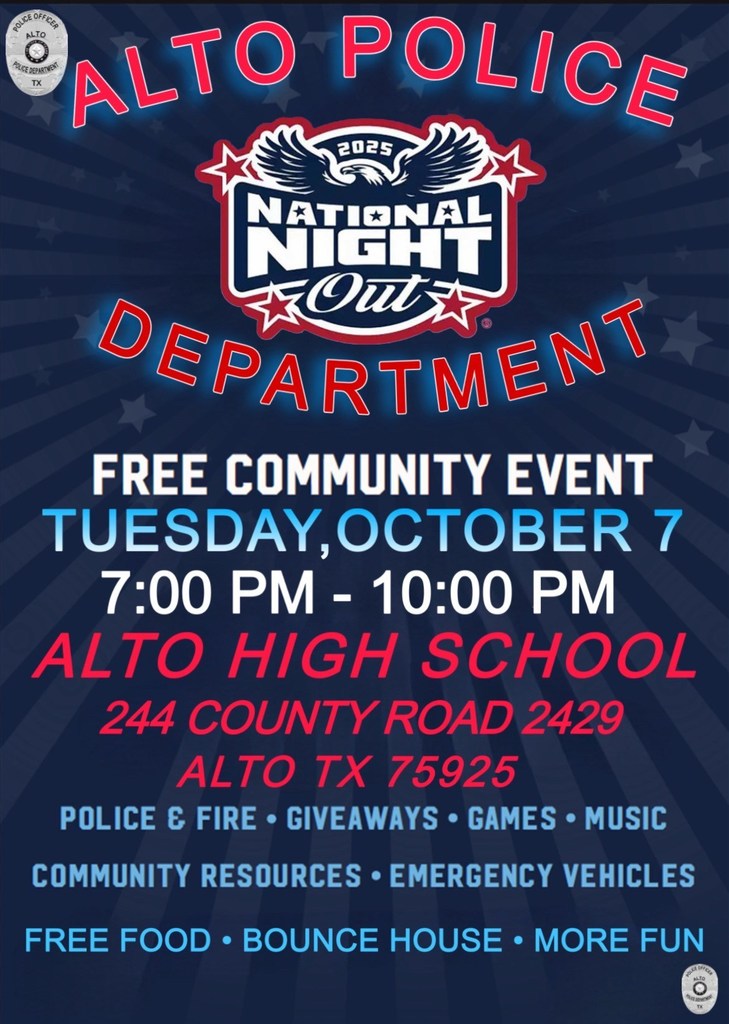 National Night Out, Tuesday, October 7