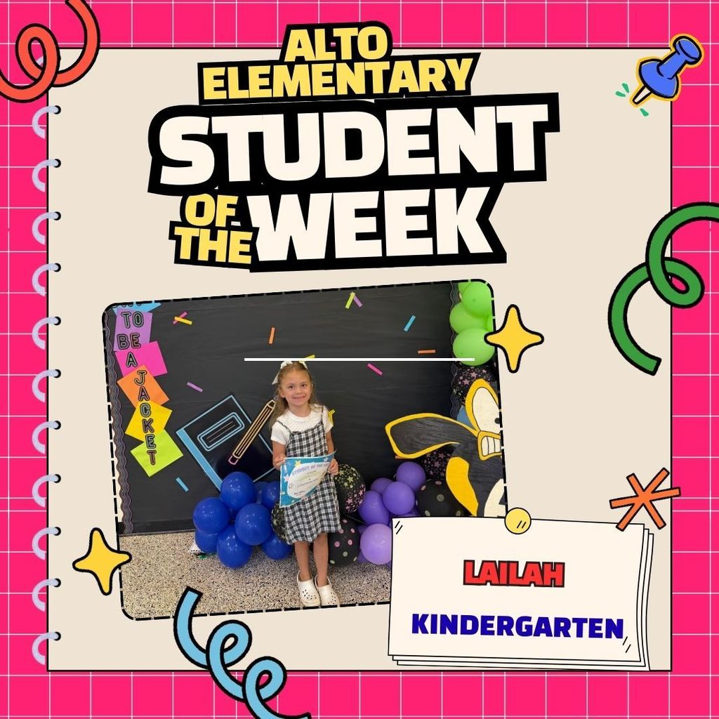 kindergarten student of the week