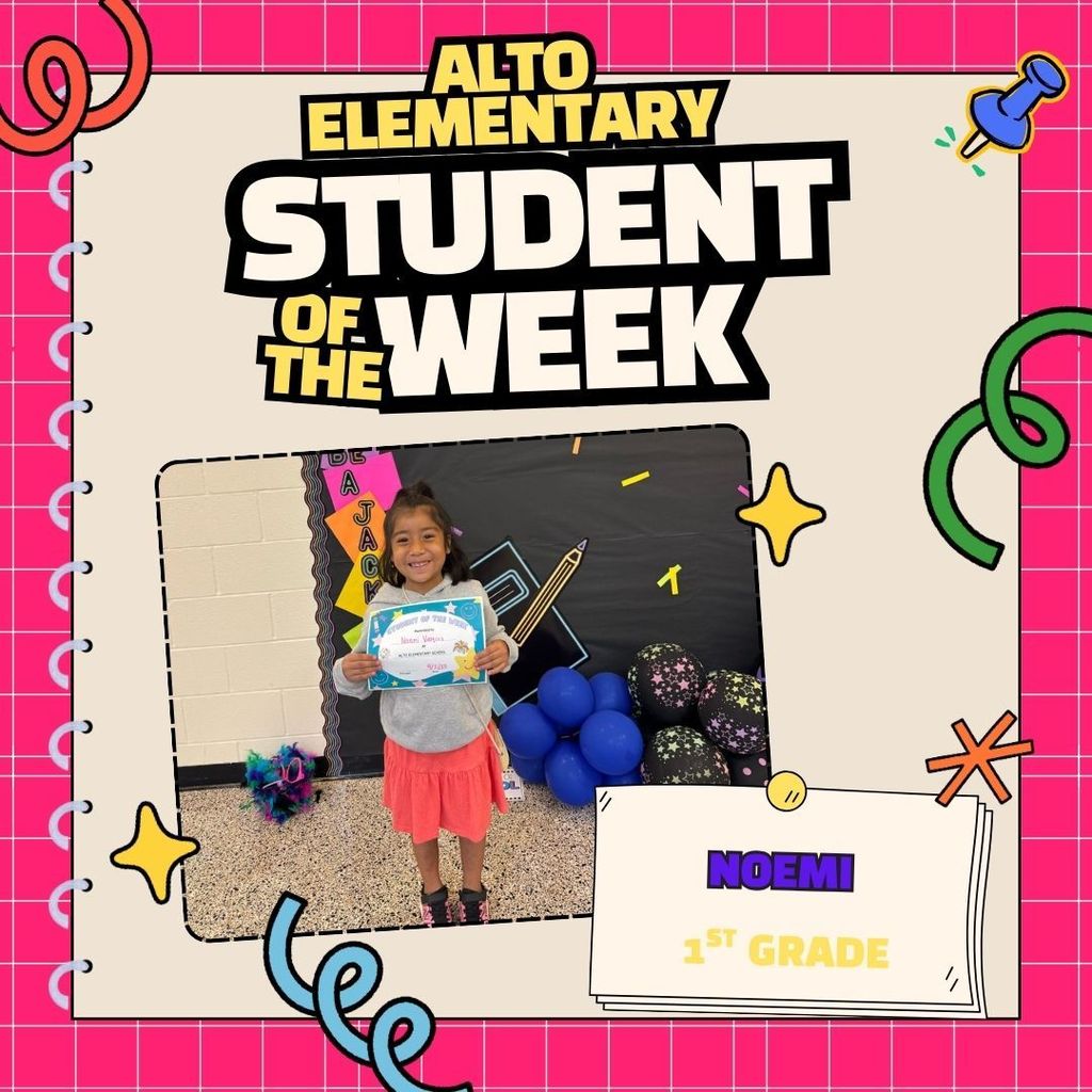 1st Grade Student of the week
