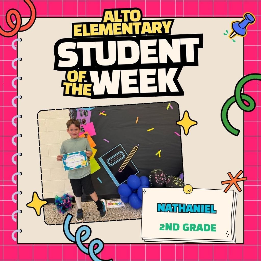 2nd grade student of the week