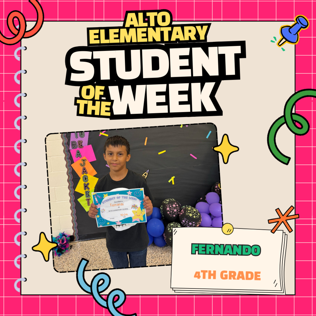 4th grade student of the week