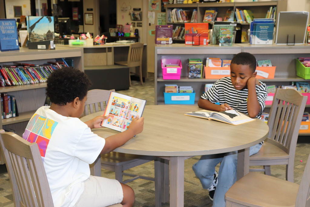 student reading