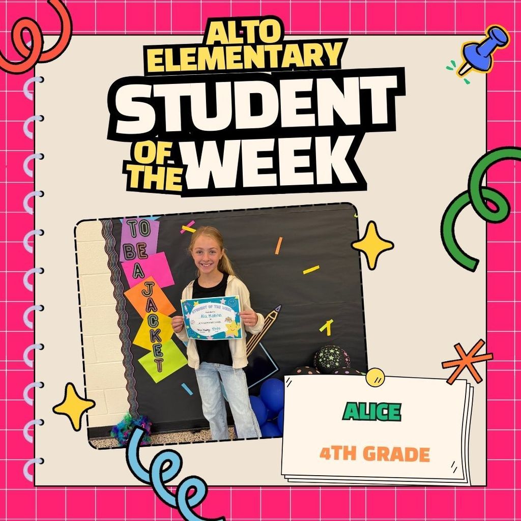 fourth grade student of the week