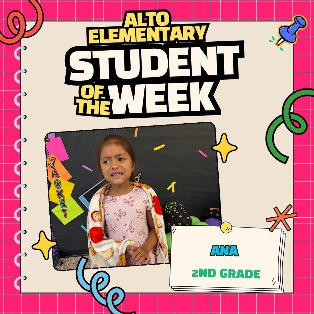second grade student of the week