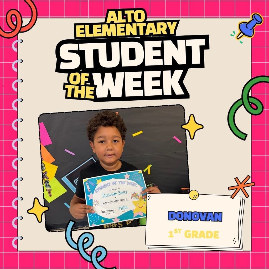 first grade student of the week