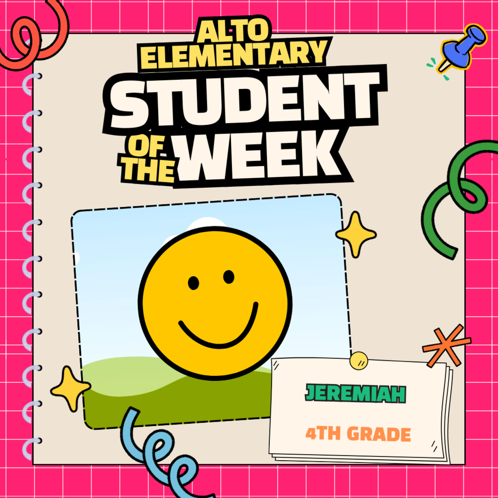 fourth grade student of the week
