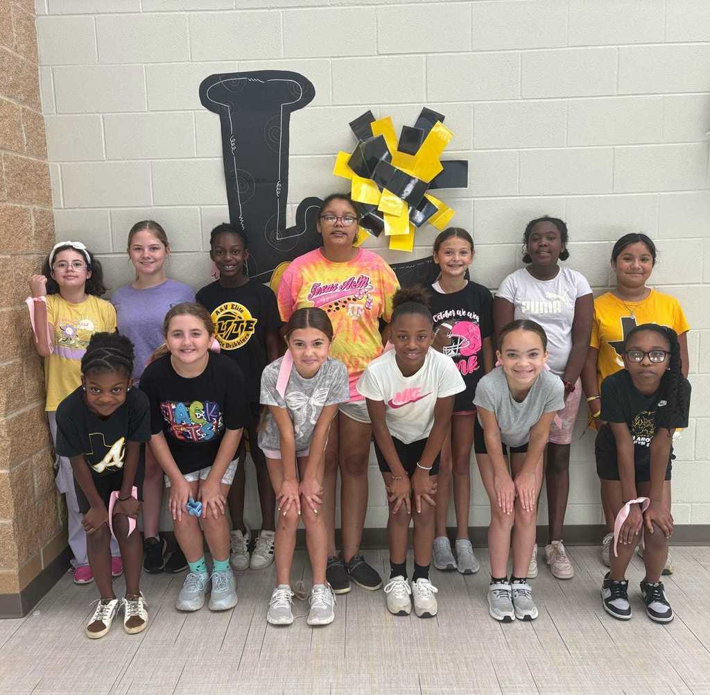 group of mini cheerleaders