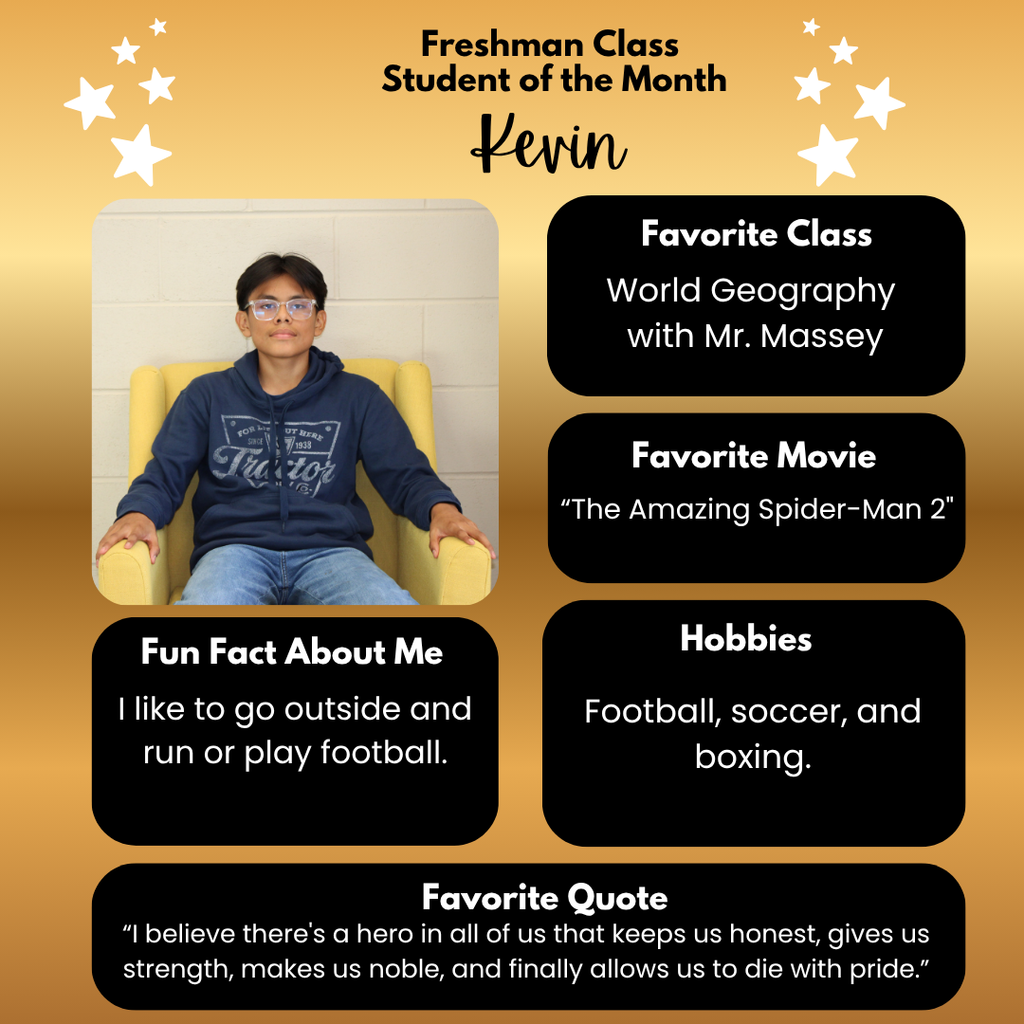 Freshman Student of the Month