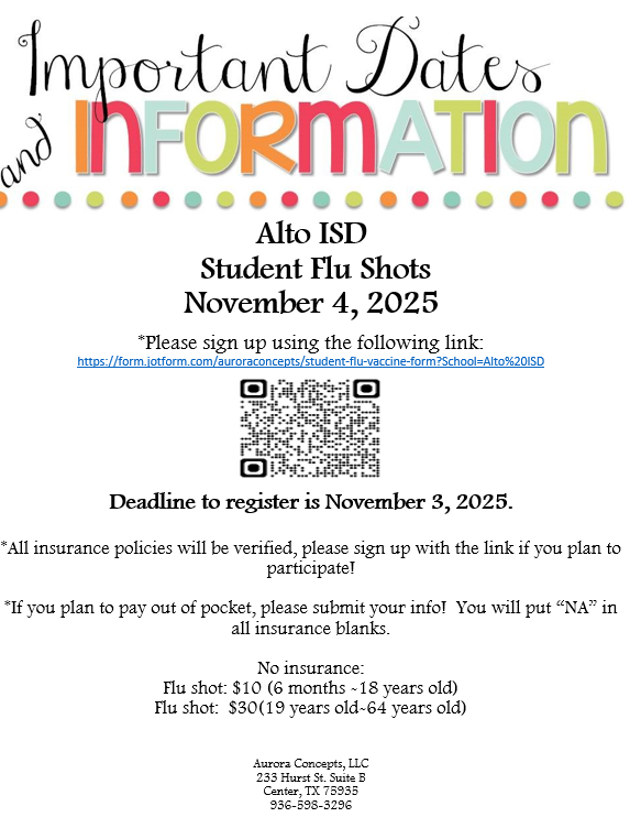 Student Flu Shots November 4, 2025