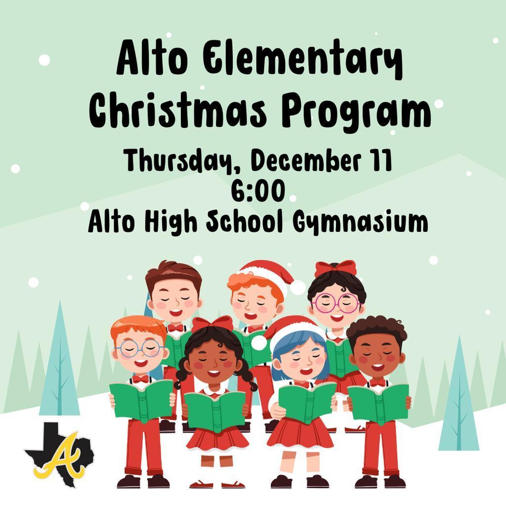 AES Christmas Program, December 11 at 6:00