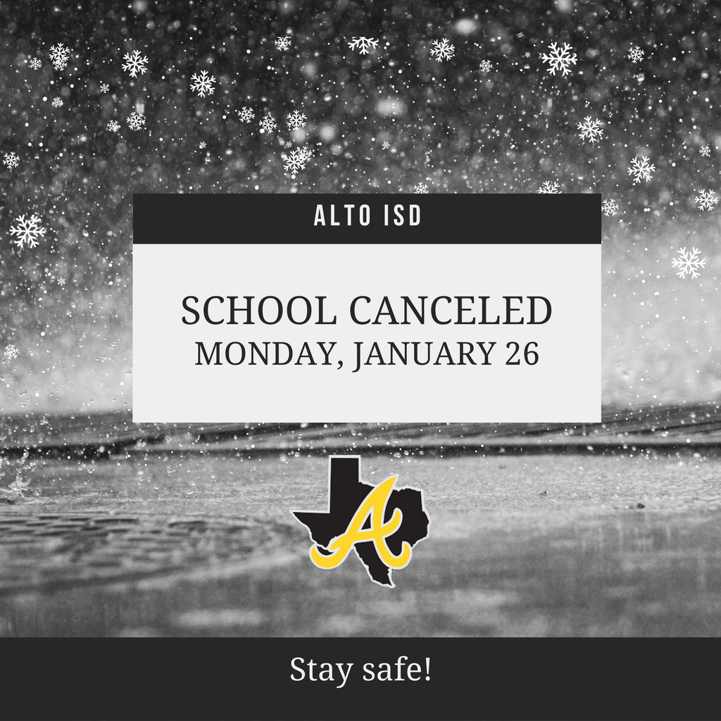 School Canceled Monday January 26