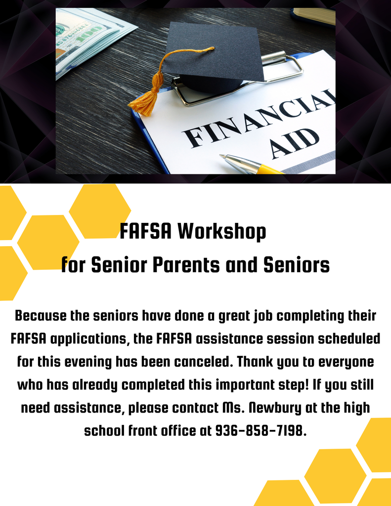 FAFSA Workshop Canceled