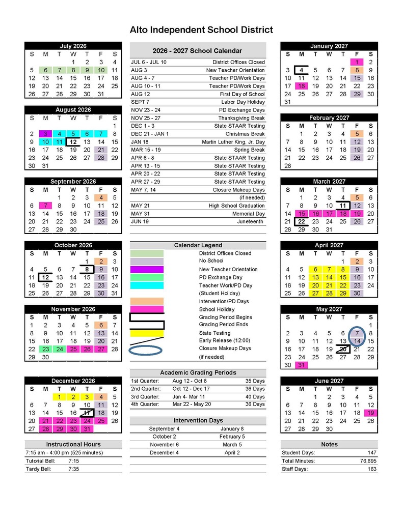 2026-2027 Calendar