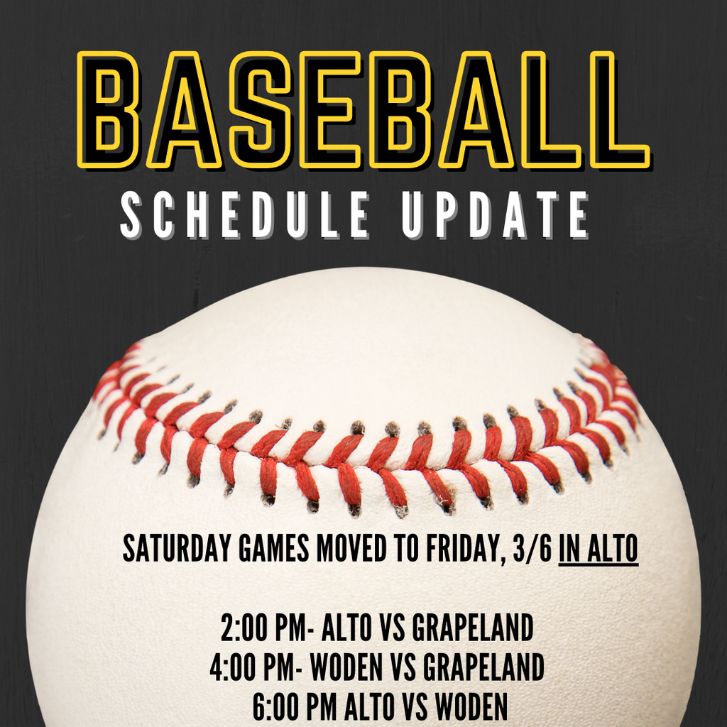 baseball schedule change