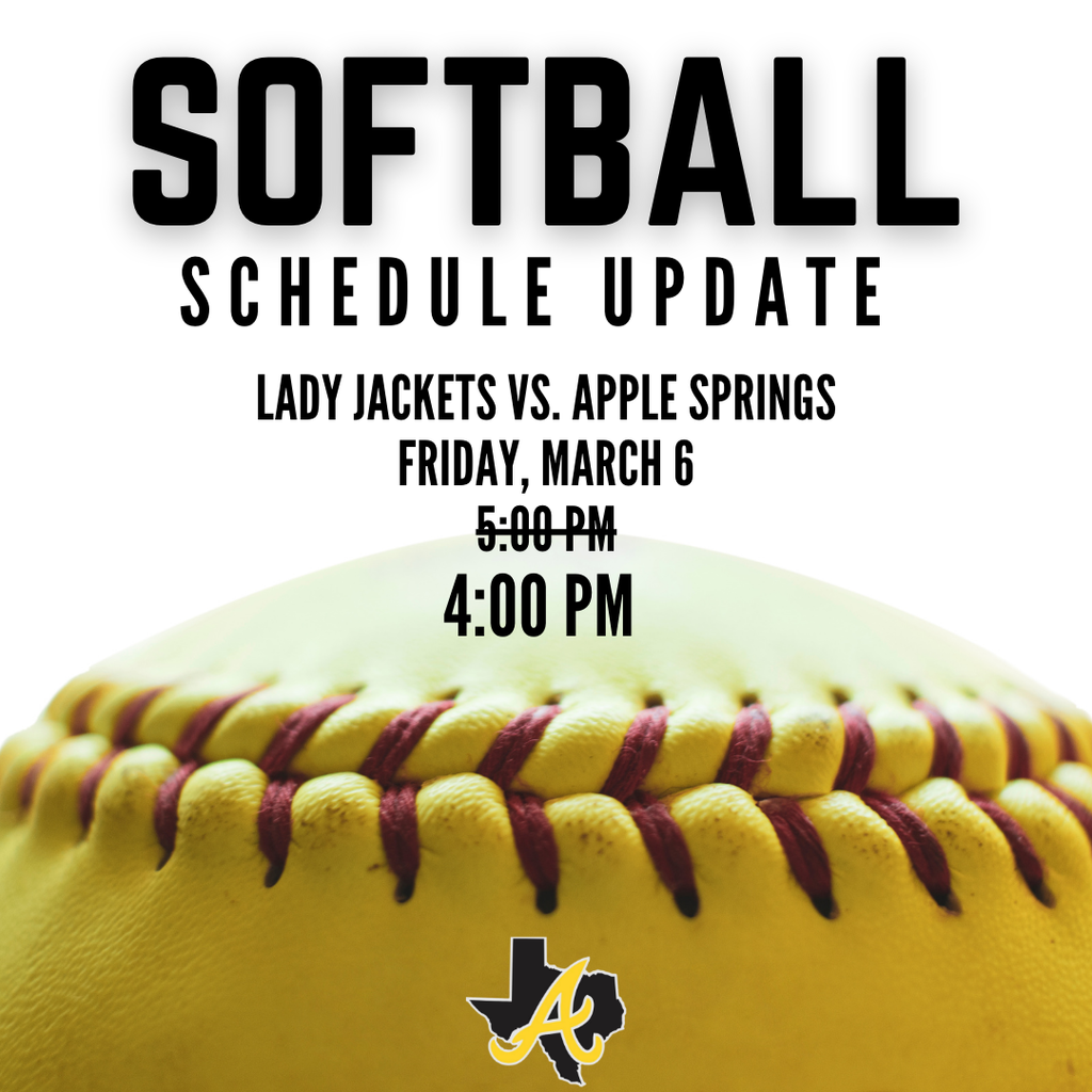 softball game moved to 4:00 pm