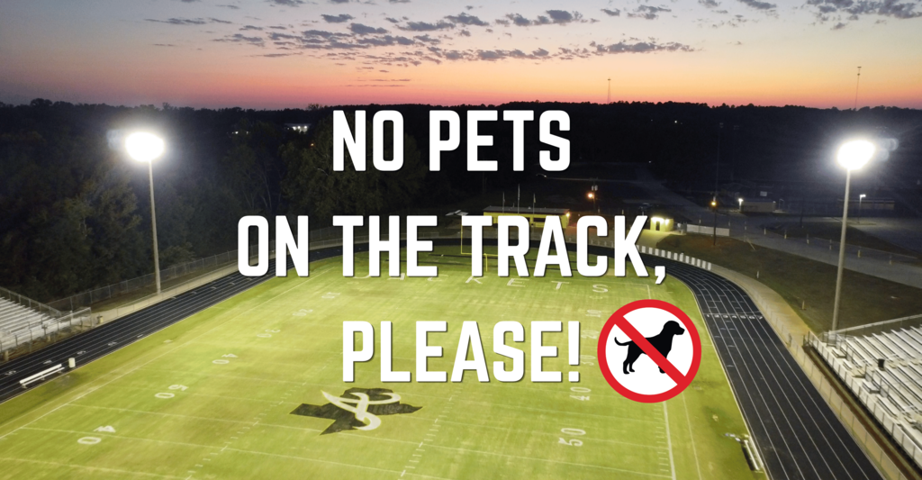 No pets on the track, please