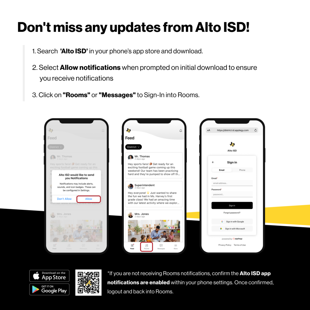 New app for parent contacts.