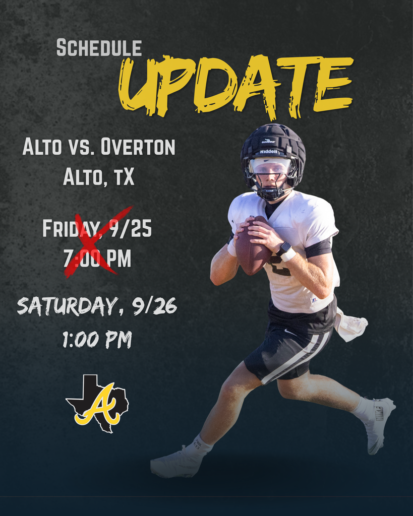ALTO VS OVERTON SATURDAY, SEPTEMBER 26