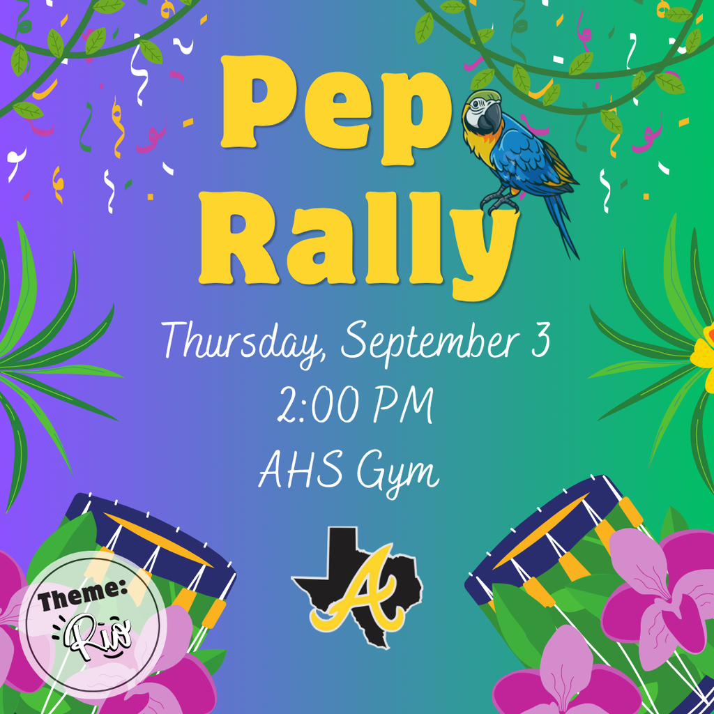 pep rally, thursday at 2:00