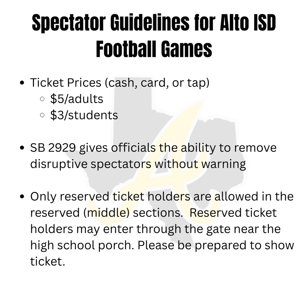 spectator guidelines