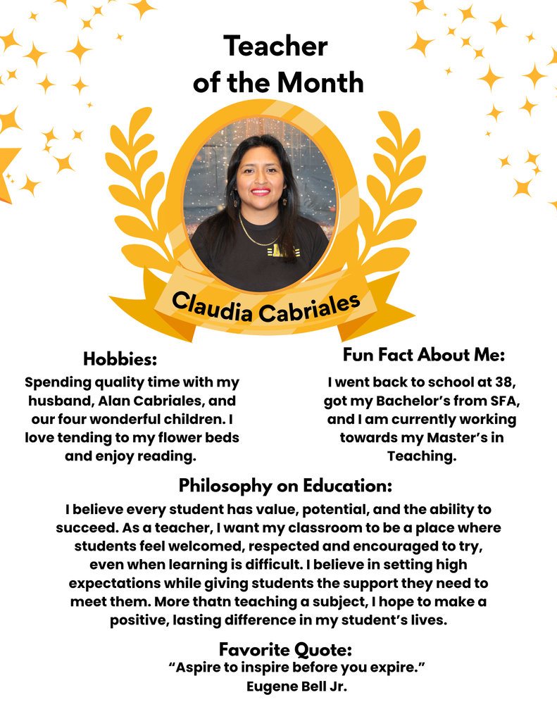 Teacher of the Month