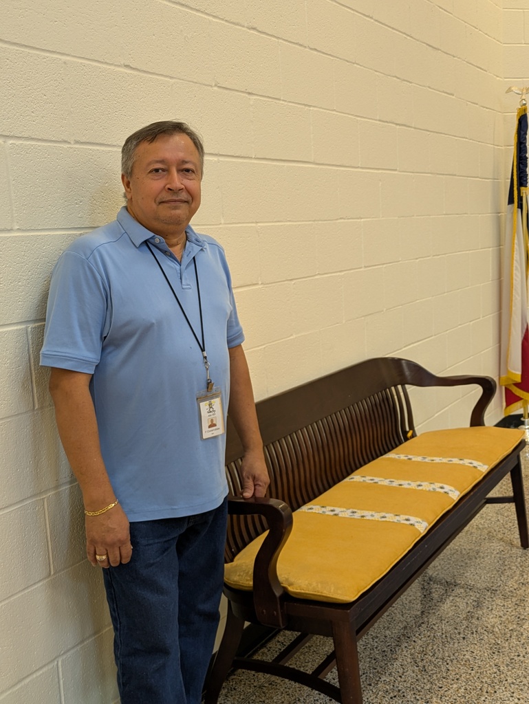 Mr. Francisco with cushions he made
