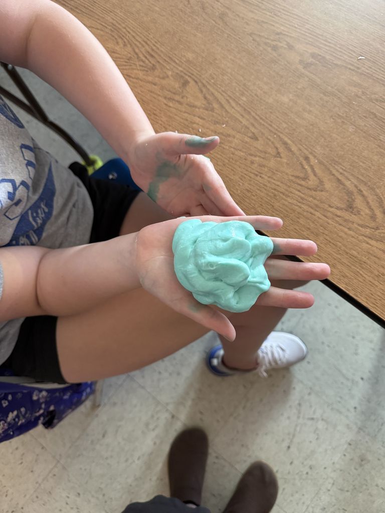 Teal slime! The color turned out so pretty 