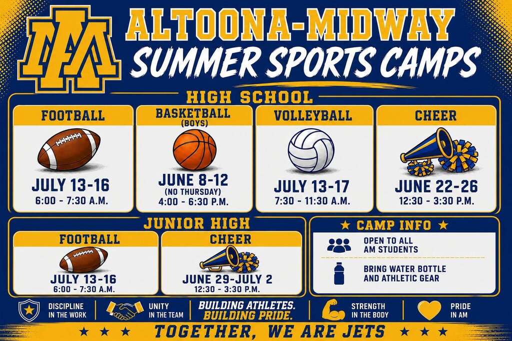 AMMHS Summer Sports Camp Schedule