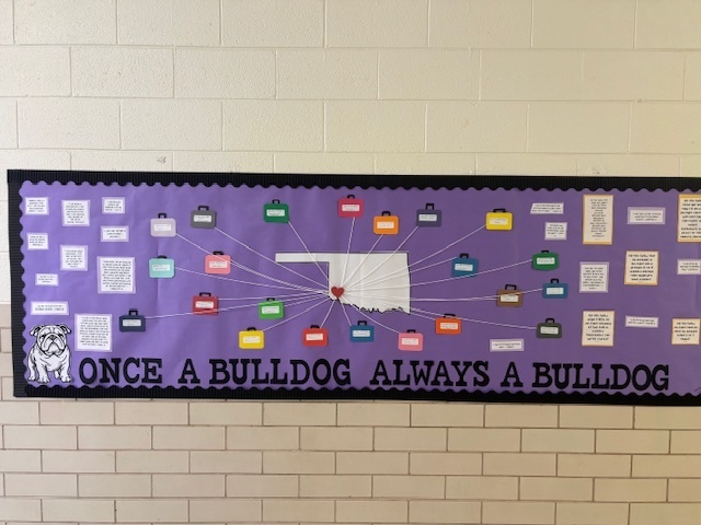 Once a Bulldog Purple Door Decoration