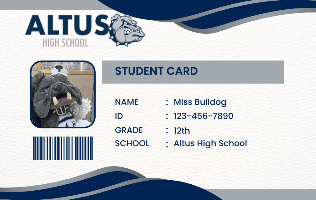 Miss Bulldog mock ID Badge